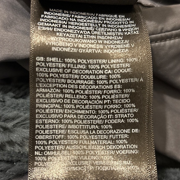 The North Face girls size large 12 reversible charcoal coat - Picture 6 of 11